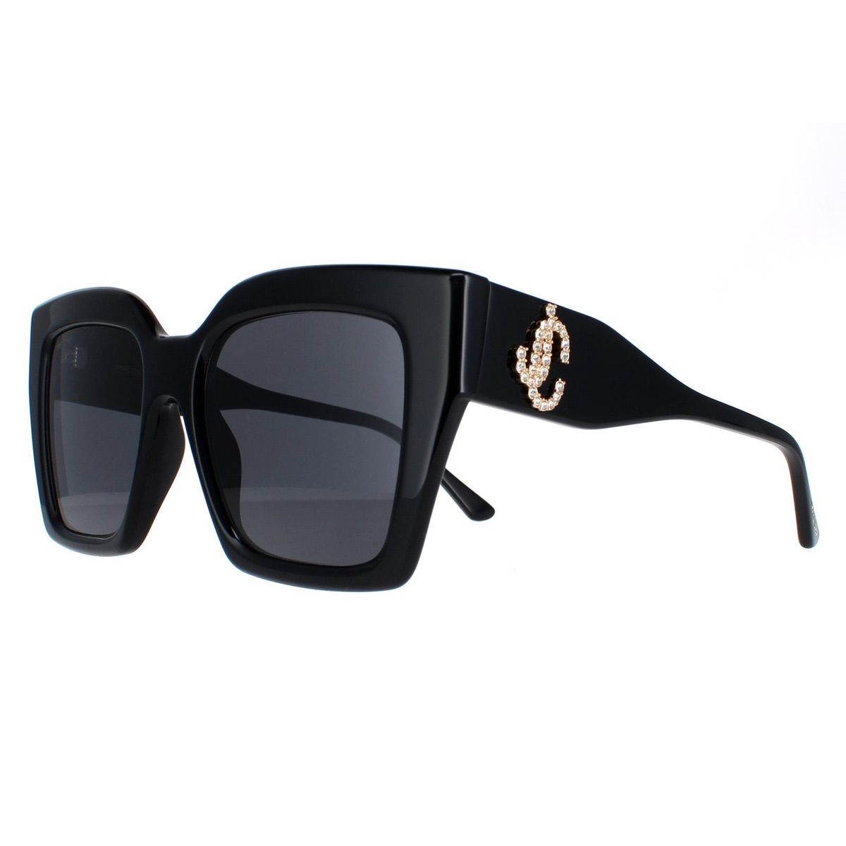 Oversized Sonnenbrille mit Kristall-Logo