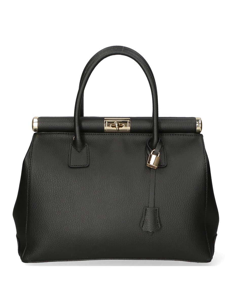 Elegante Henkeltasche aus genarbtem Leder