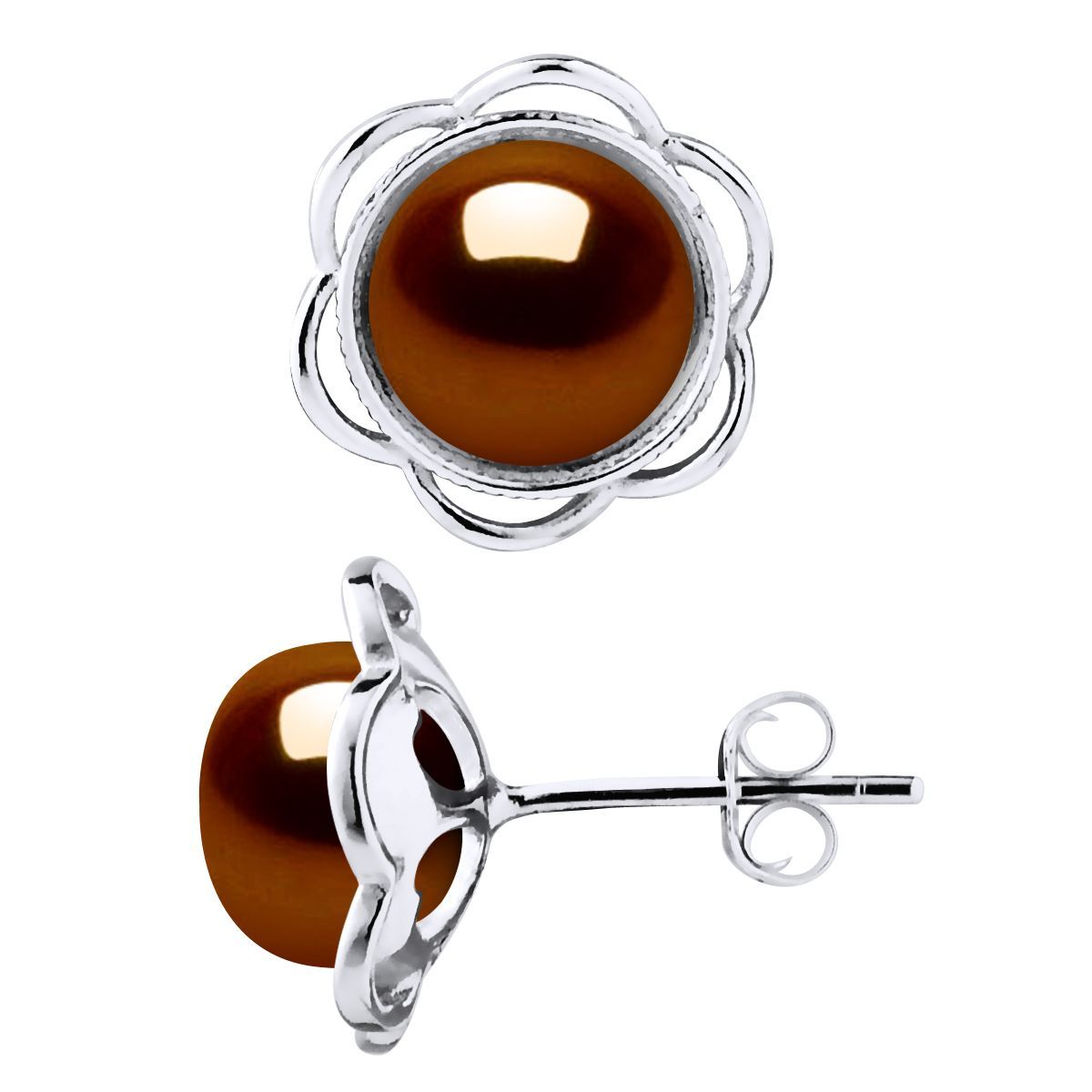 Blumen-Design Perlen-Ohrstecker