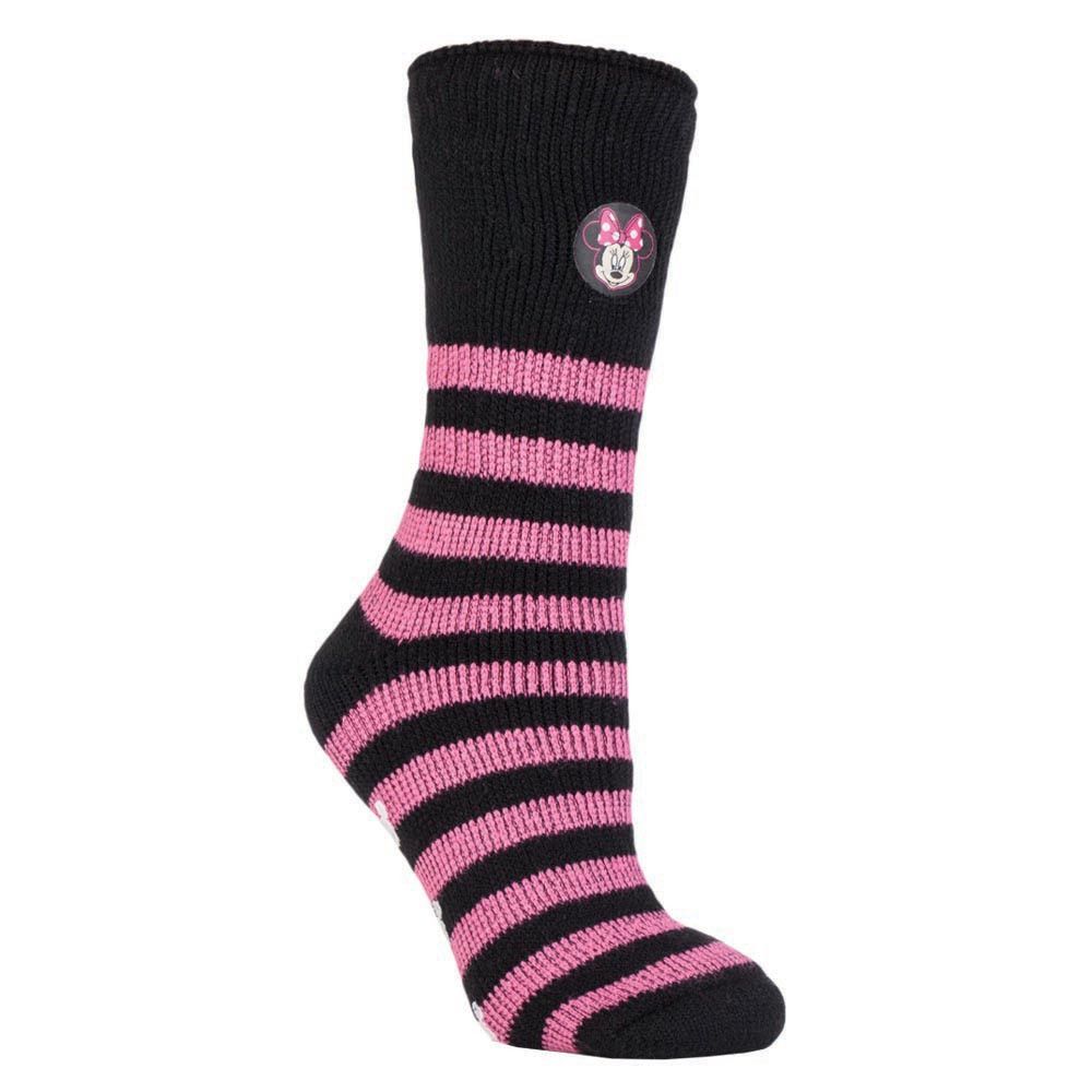 Gestreifte Minnie Mouse Hausschuhsocken