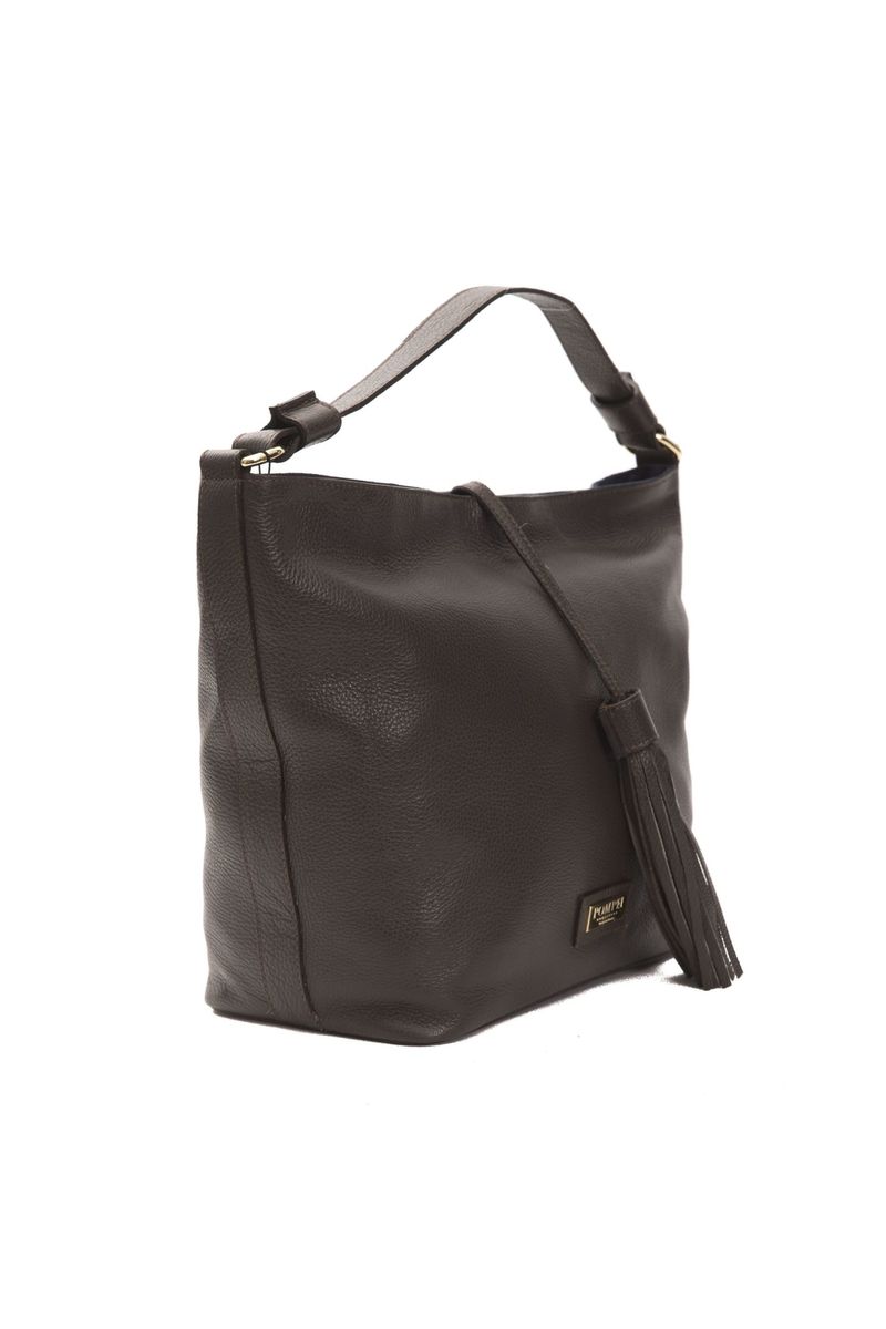 Schultertasche aus Leder mit Quaste