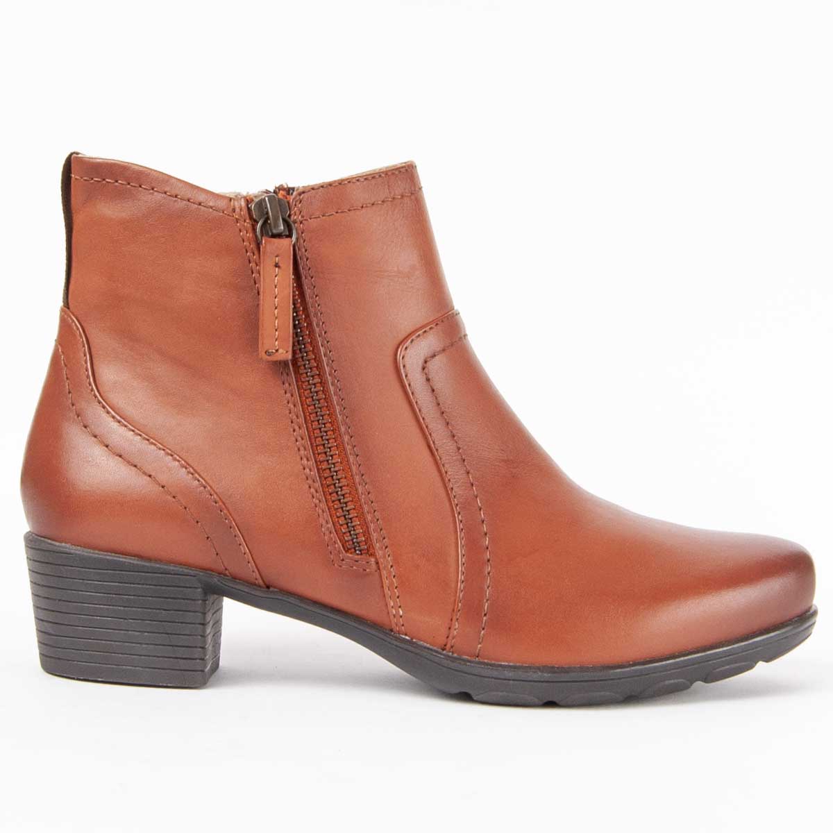 Elegante Zip-Stiefeletten mit Blockabsatz