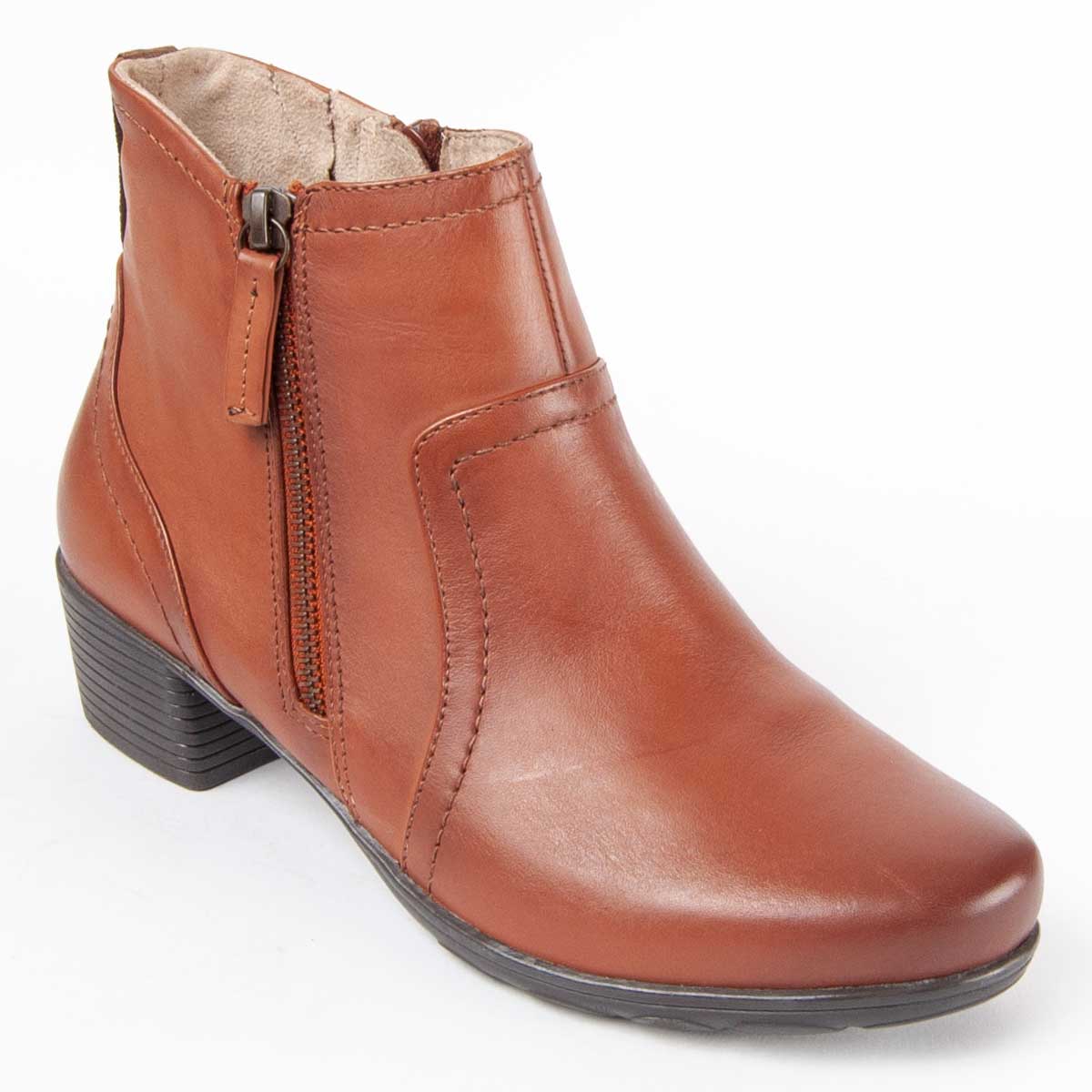 Elegante Zip-Stiefeletten mit Blockabsatz