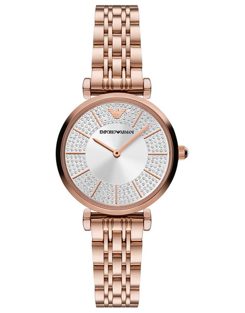 Elegante T-Bar Uhr mit Pavé-Zifferblatt