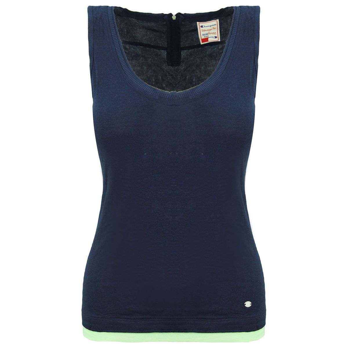 Tanktop mit Kontrastsaum und Reißverschluss