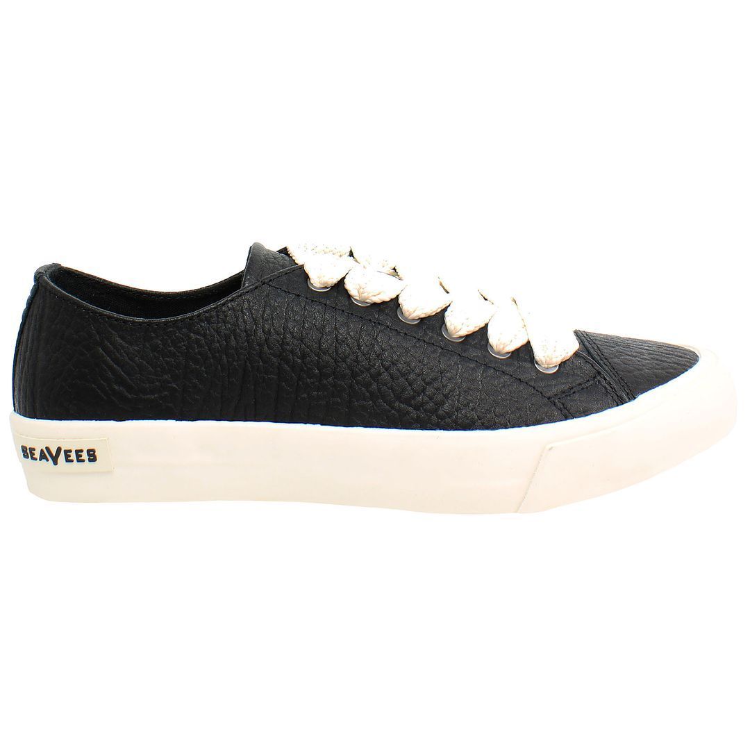 Strukturierte Leder Low-Top Plimsolls