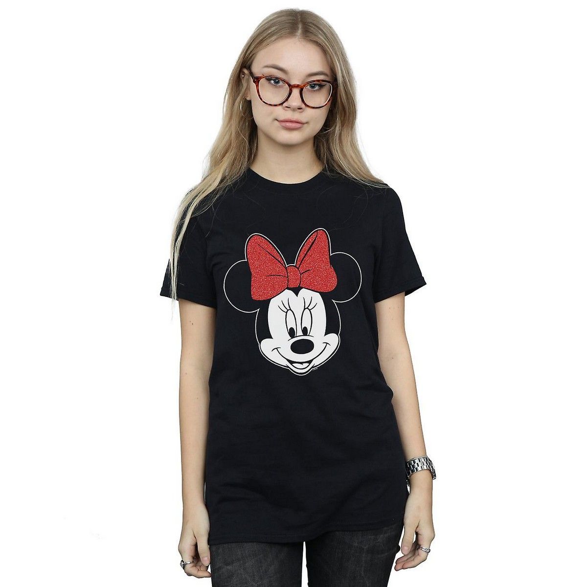 Minnie Mouse Grafik Boyfriend T-Shirt