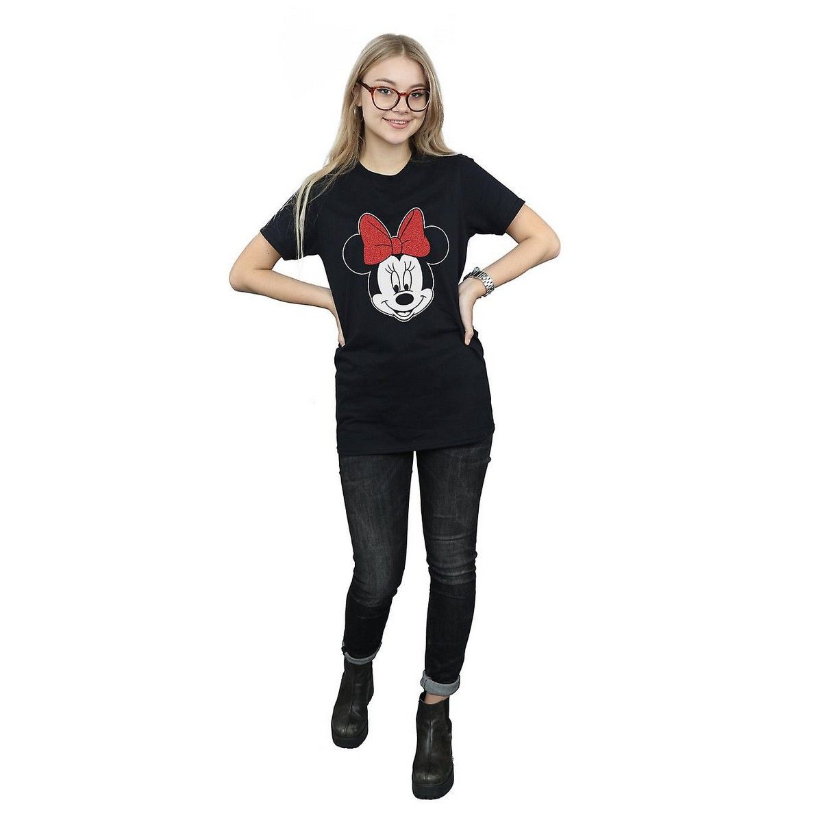 Minnie Mouse Grafik Boyfriend T-Shirt