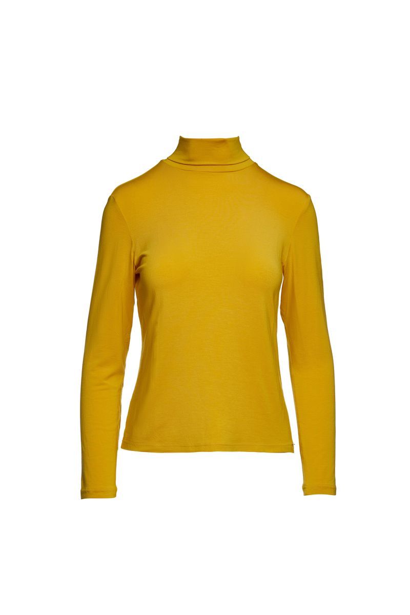 Klassisches Langarm-Rollkragenshirt aus Stretch