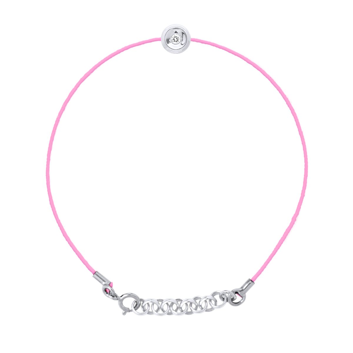 Minimalistisches Nylon-Armband mit Diamant