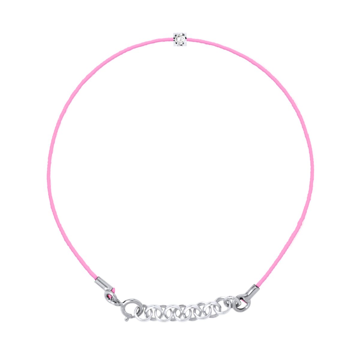 Minimalistisches Nylon-Armband mit Diamant