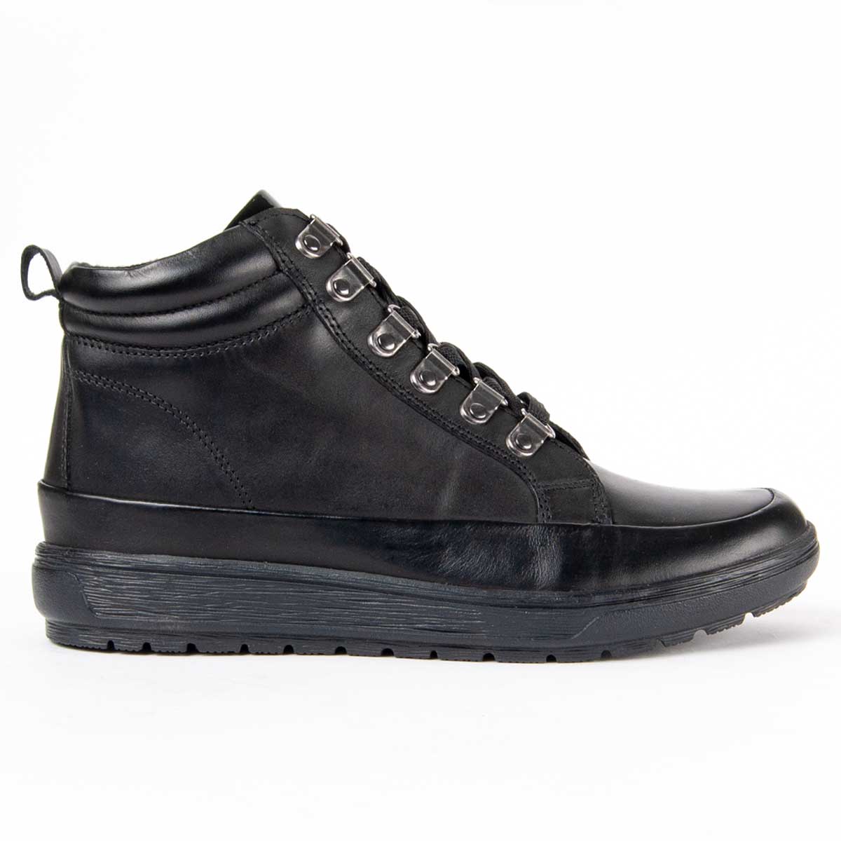 Lässige High-Top-Lederstiefel