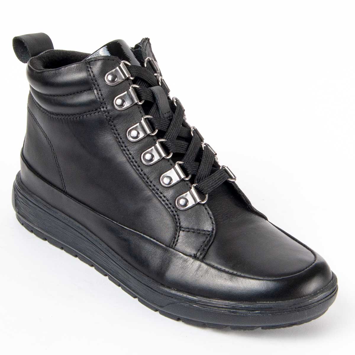 Lässige High-Top-Lederstiefel