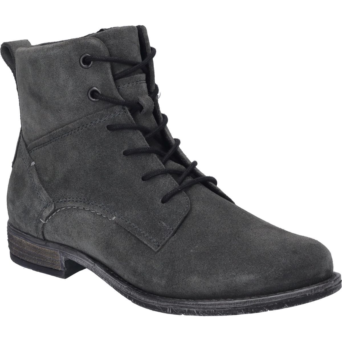 Klassische Schnürstiefeletten aus Veloursleder