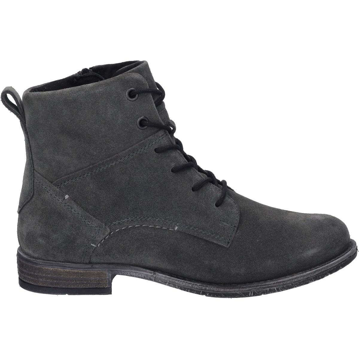 Klassische Schnürstiefeletten aus Veloursleder