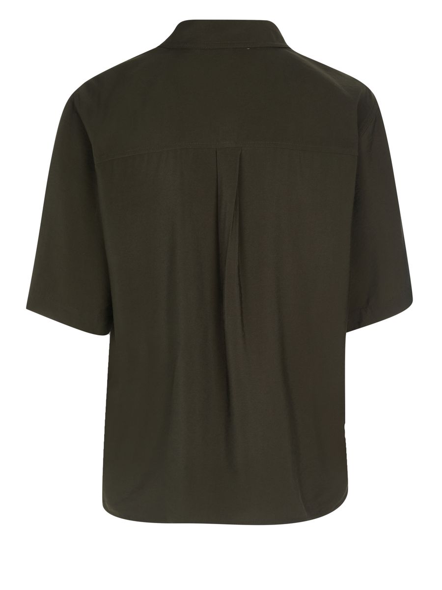 Klassische Baumwollbluse mit Knopfleiste