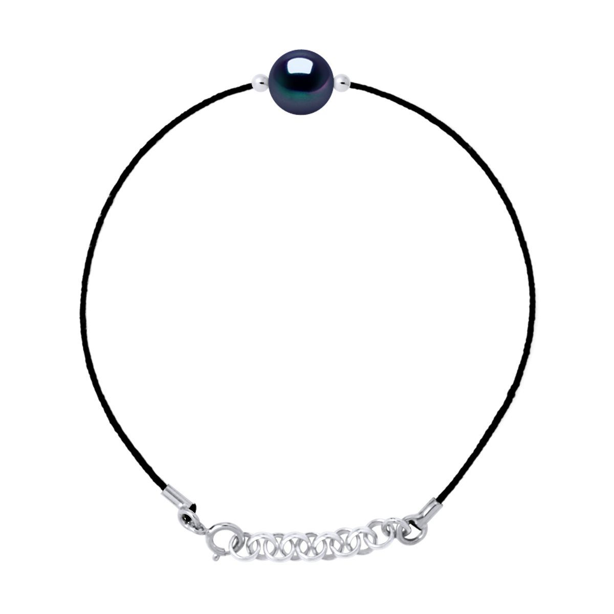 Minimalistisches Armband mit schwarzer Perle