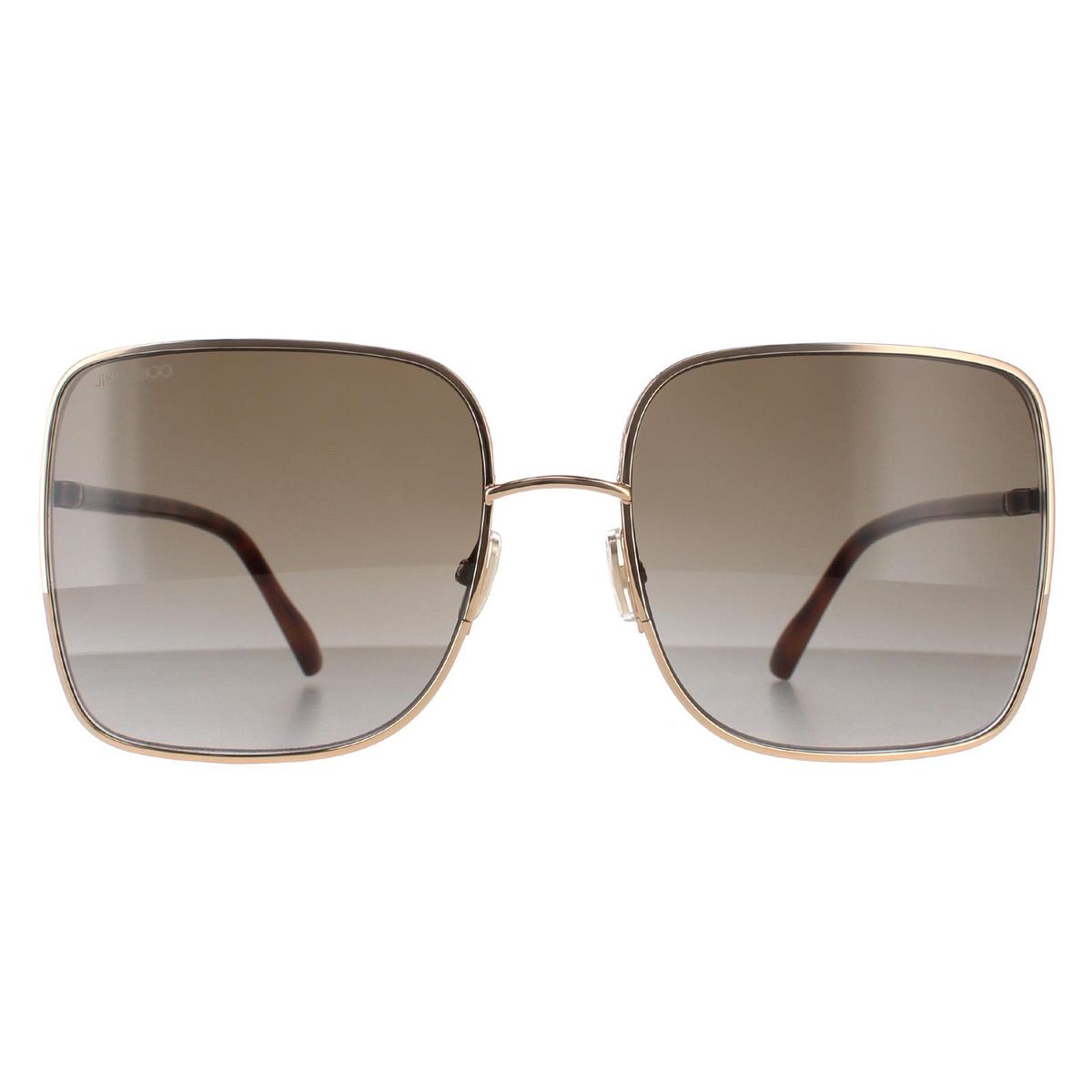 Oversized Quadratische Metall-Sonnenbrille mit Farbverlauf