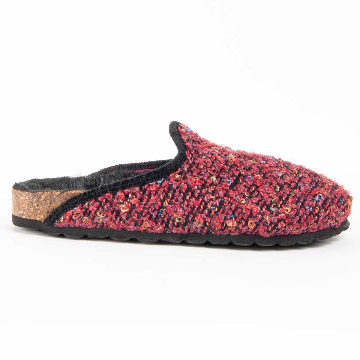 Strukturierte Bouclé Komfort Clogs