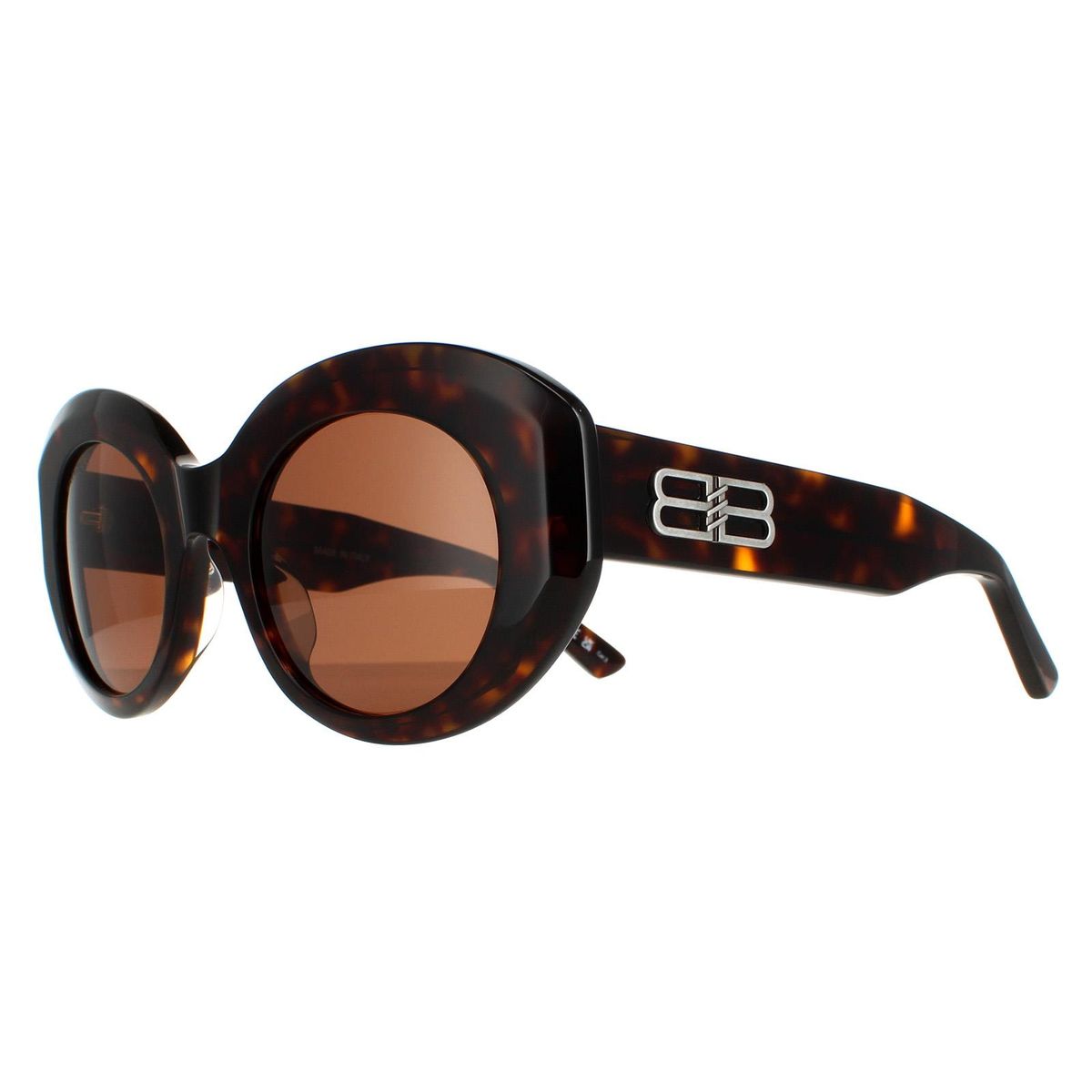 Klobige ovale Schildpatt-Sonnenbrille