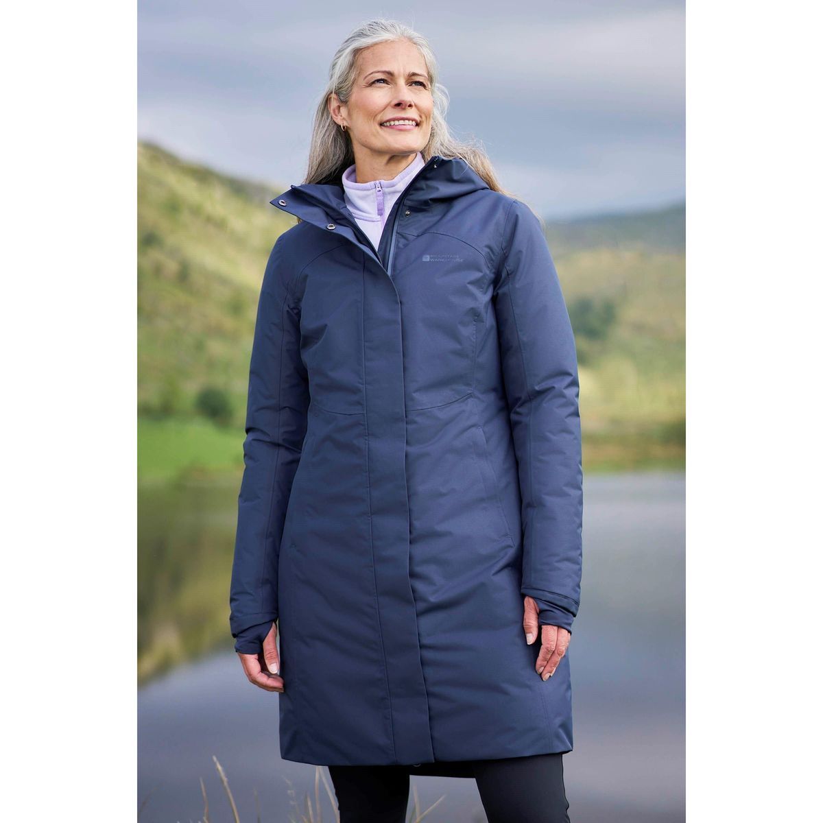 Langer wasserdichter Daunen-Hybridparka