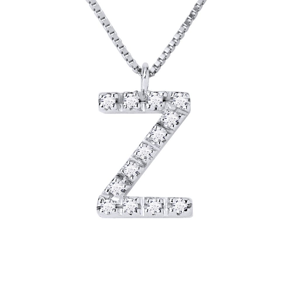 Diamant-Halskette mit Buchstabe Z