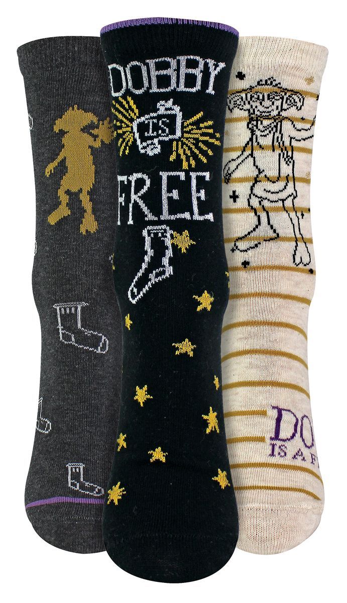 Motivsocken mit Dobby-Hauself-Motiv