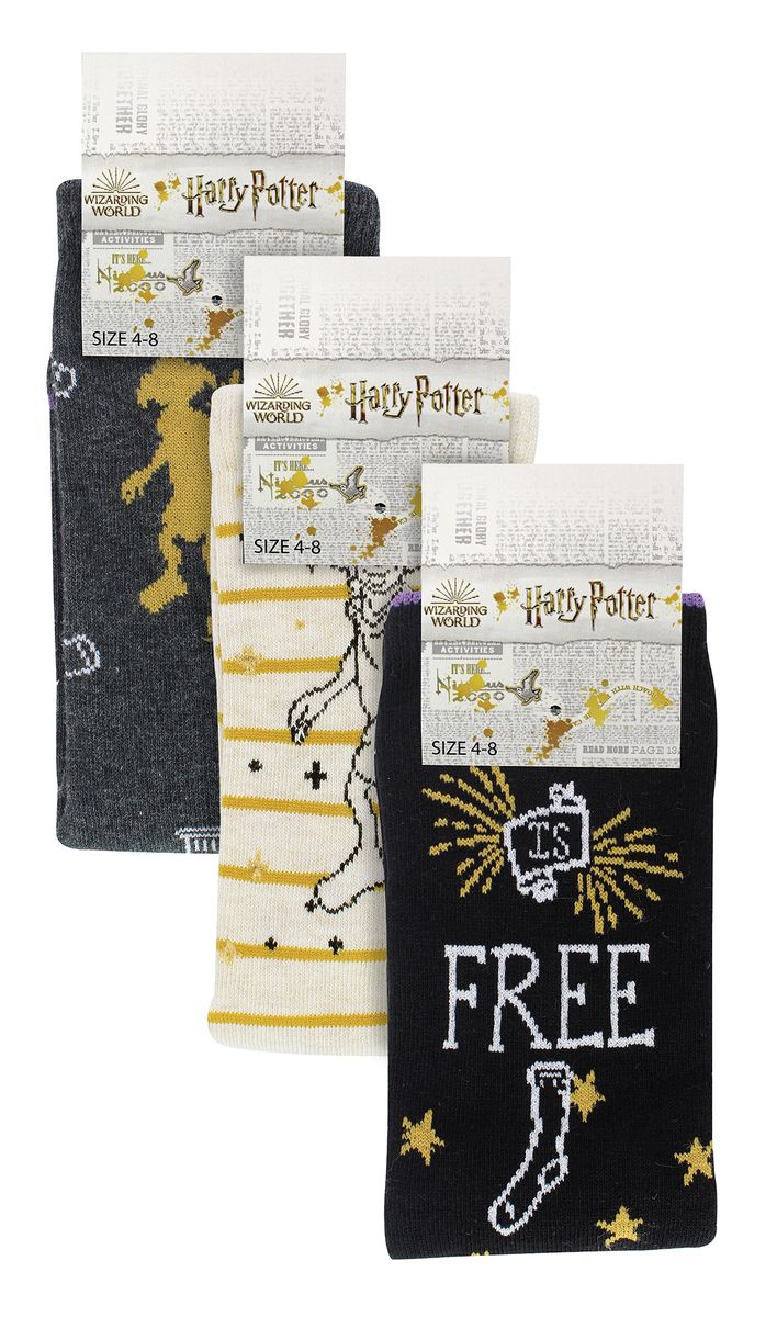 Motivsocken mit Dobby-Hauself-Motiv