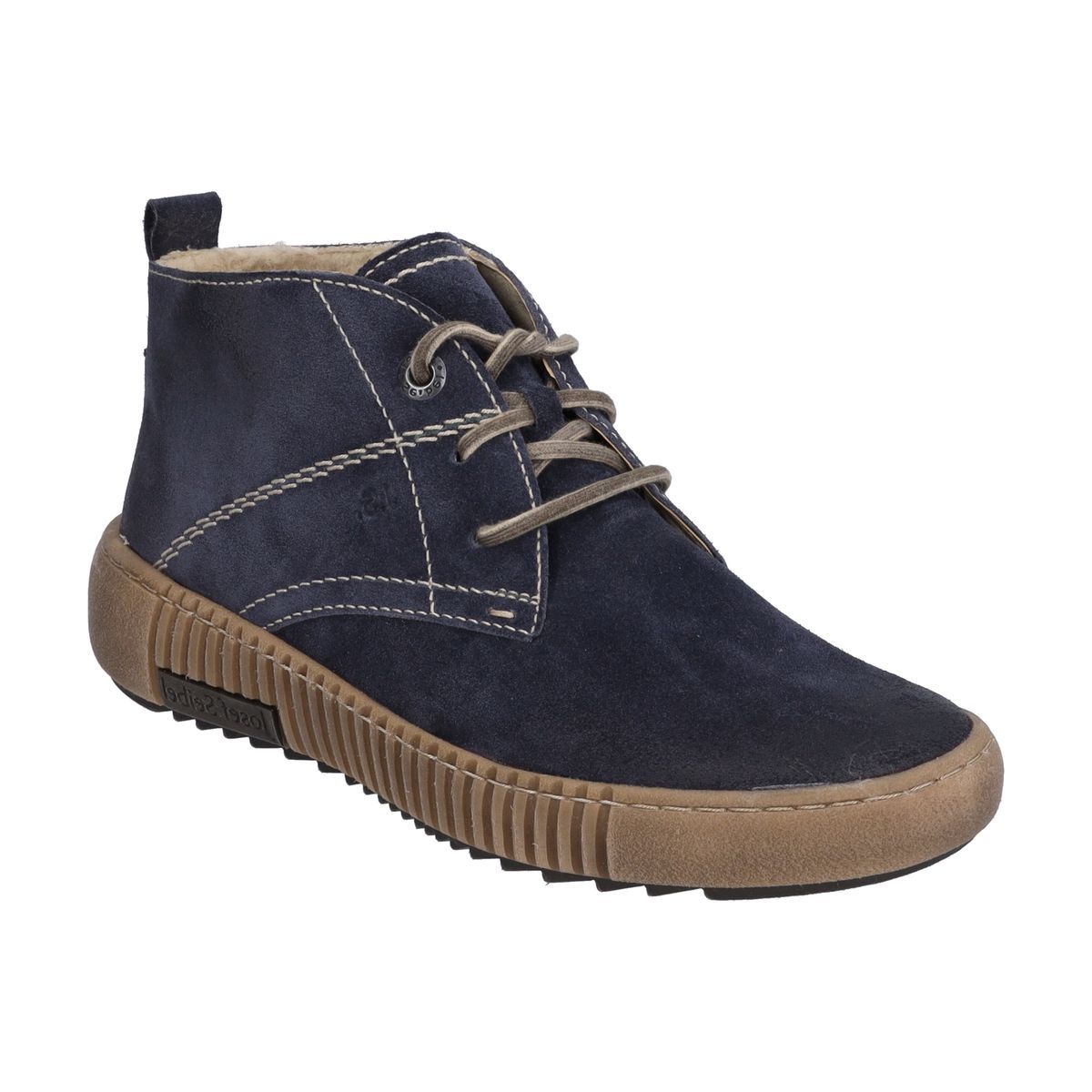 Schnürstiefeletten aus Veloursleder