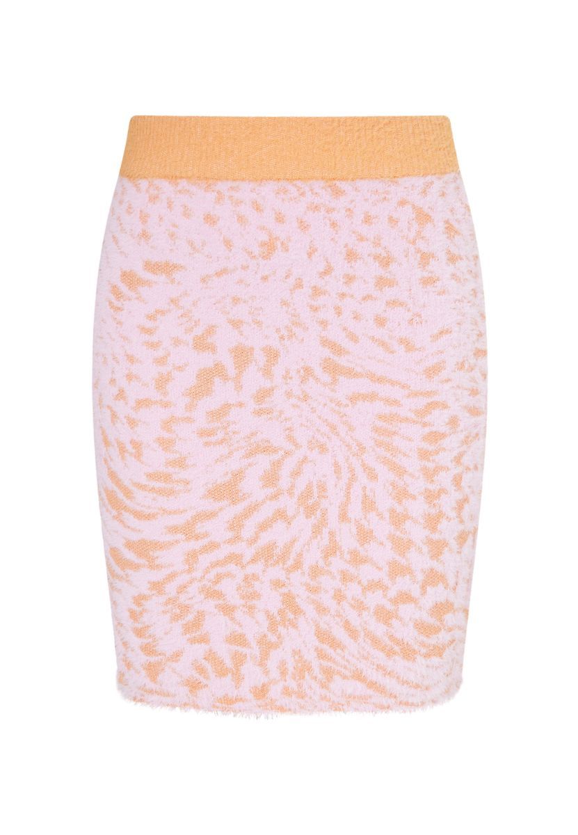 Jacquard-Strickrock mit Tiermuster