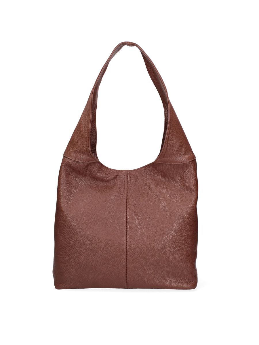 Große Hobo-Tasche aus genarbtem Leder