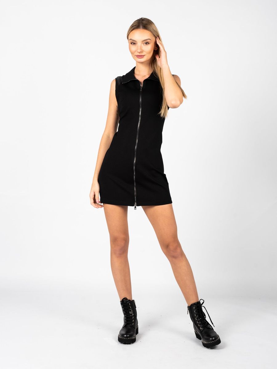Ärmelloses Minikleid mit Reißverschluss