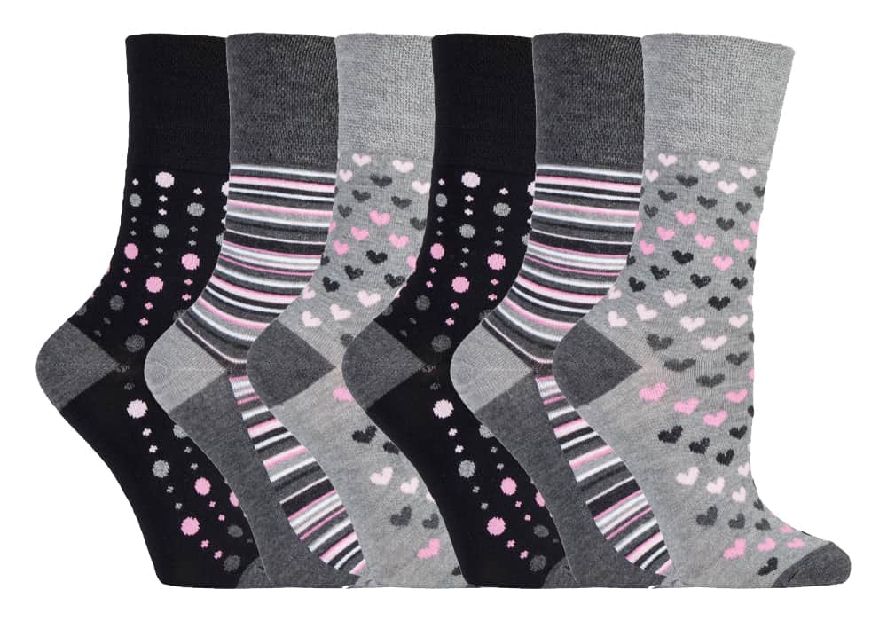 Gemusterte Socken aus Bambusmischung