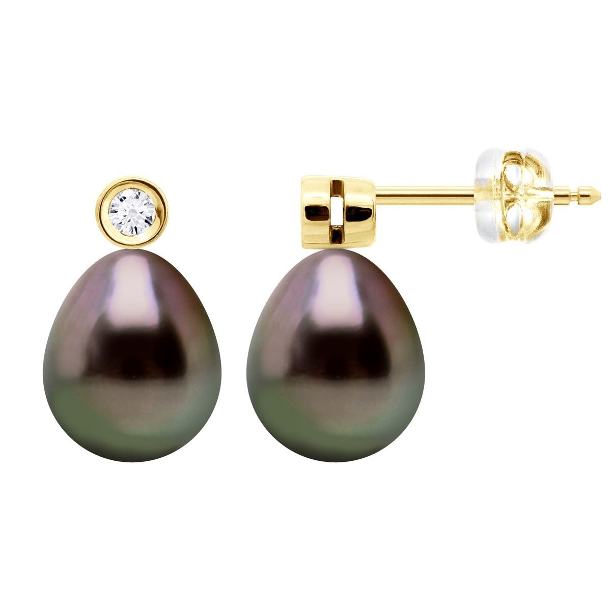 Elegante Diamant- und Perlen-Ohrhänger