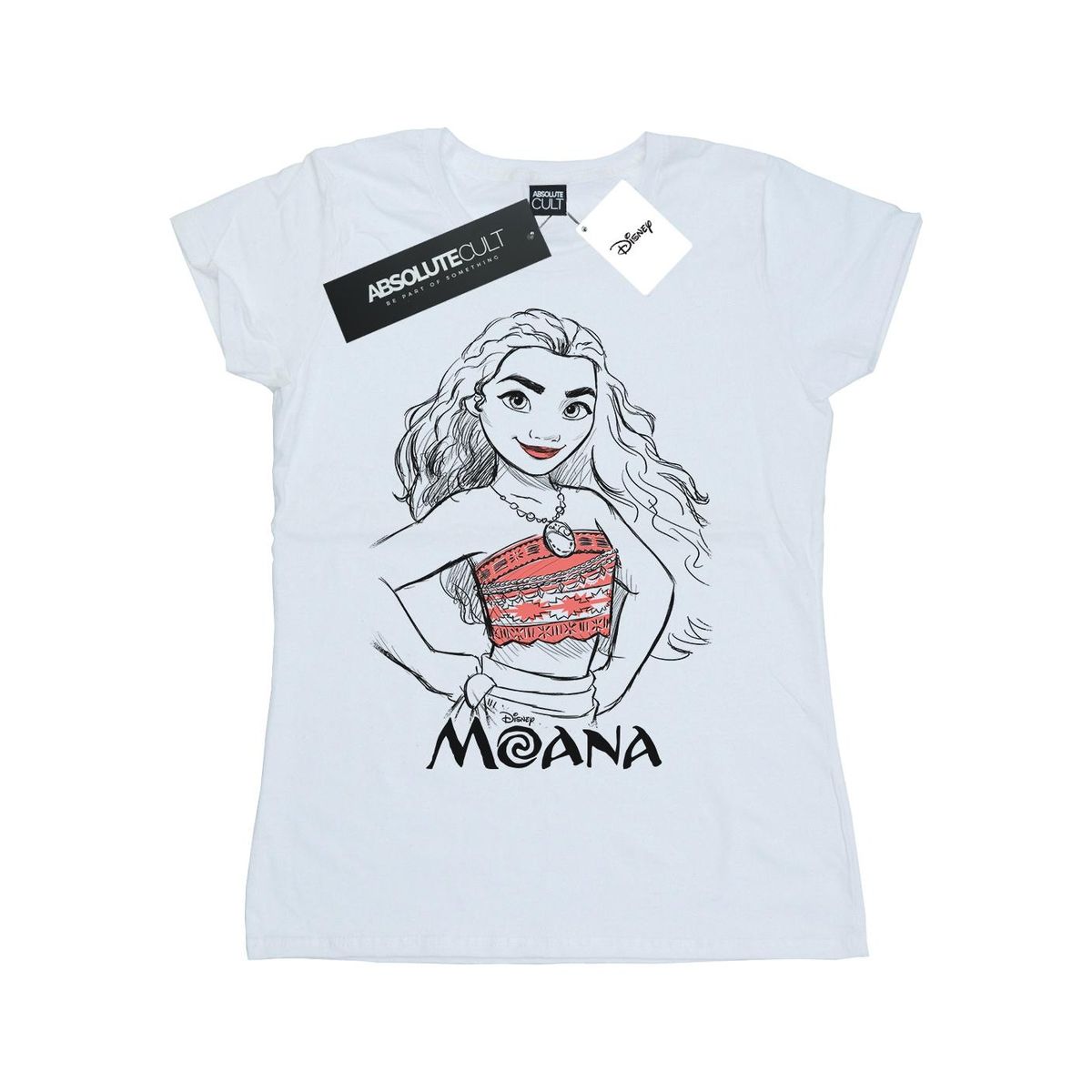 Baumwoll-T-Shirt mit Vaiana-Skizze