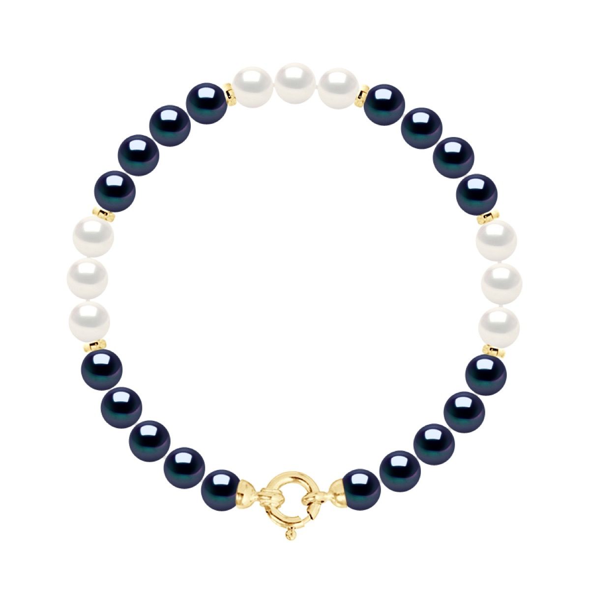 Zweifarbiges Süßwasserperlen-Armband