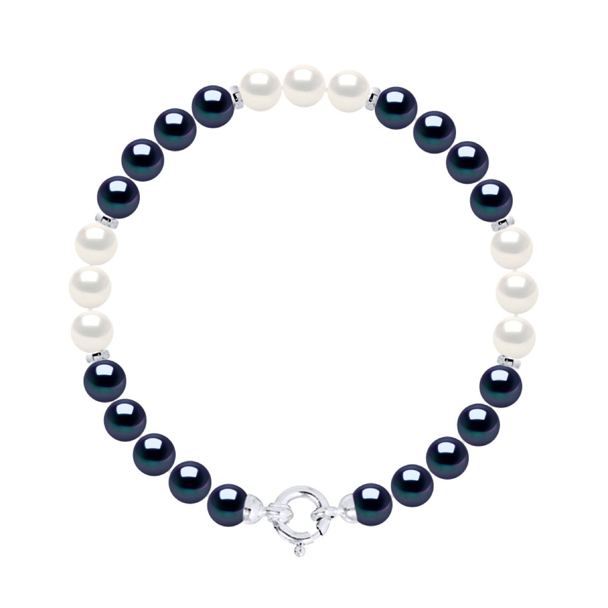 Zweifarbiges Süßwasserperlen-Armband
