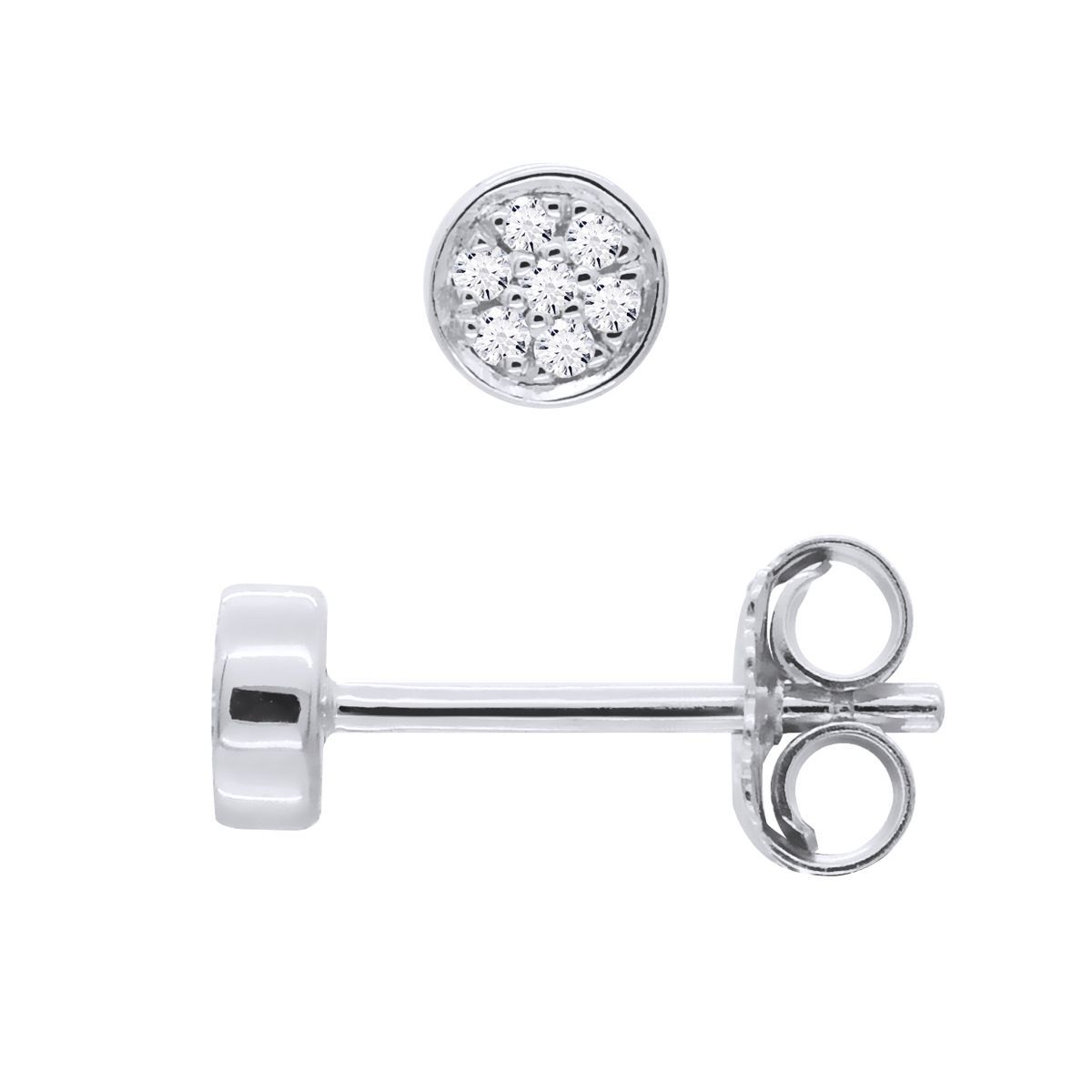 Diamant-Cluster Ohrstecker aus Weißgold