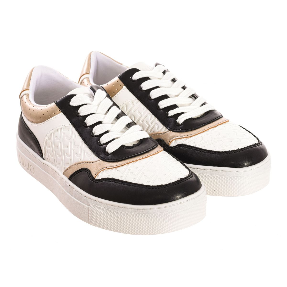 Sneaker mit Monogramm-Prägung und Plateau