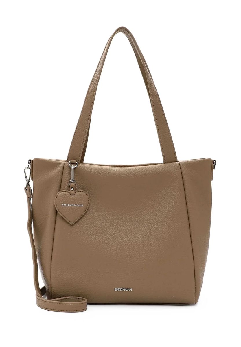 Genarbter Shopper mit Herz-Anhänger