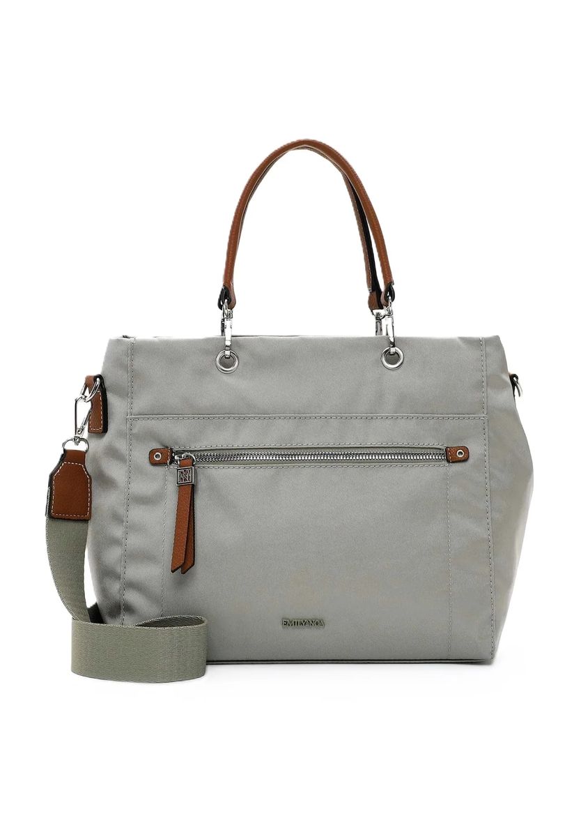 Vielseitiger Nylon-Shopper mit Kontrastbesatz