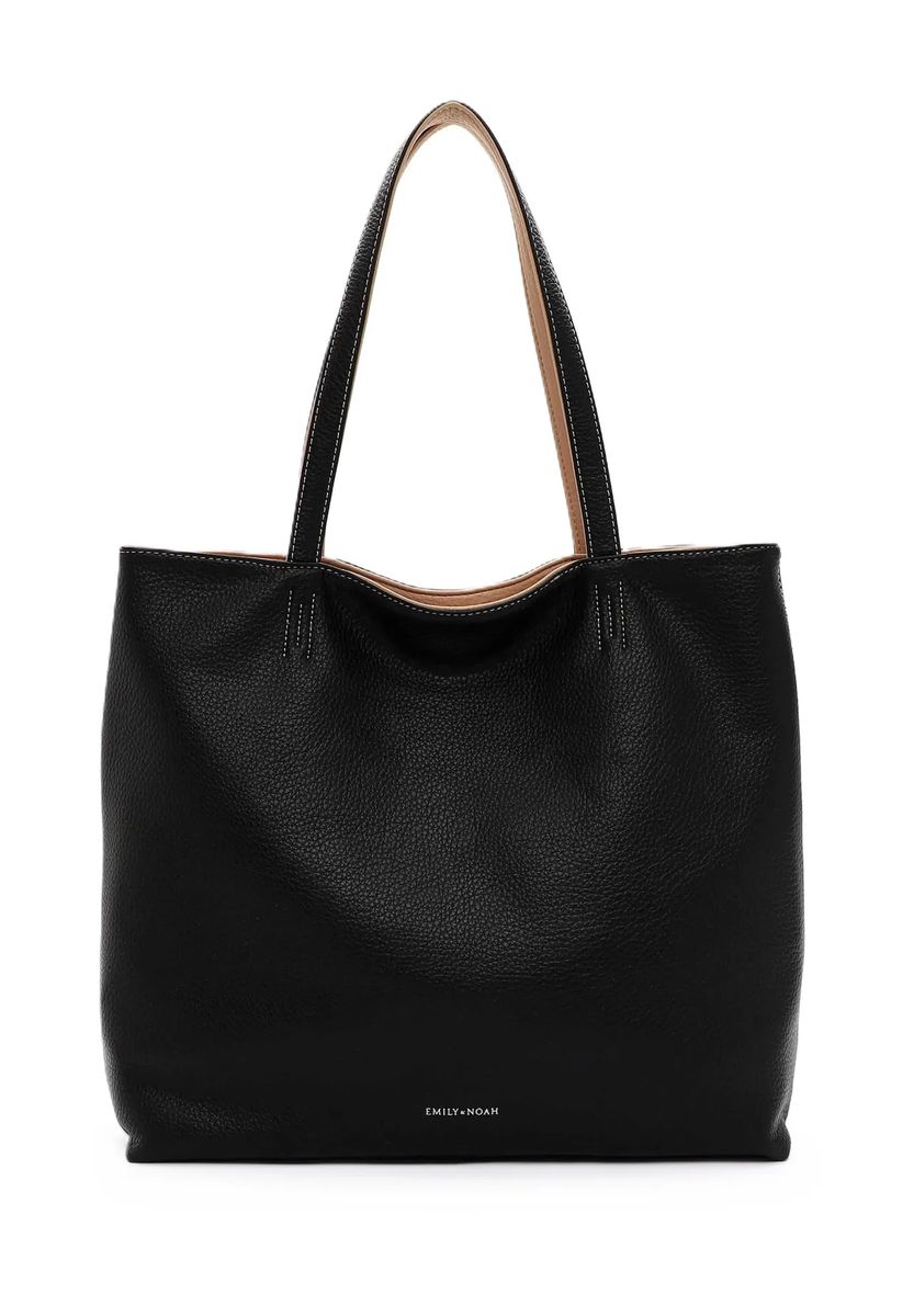 Genarbte Shopper-Tasche aus Kunstleder