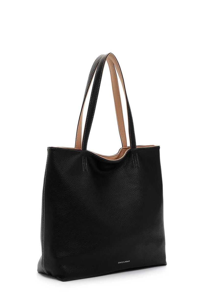 Genarbte Shopper-Tasche aus Kunstleder