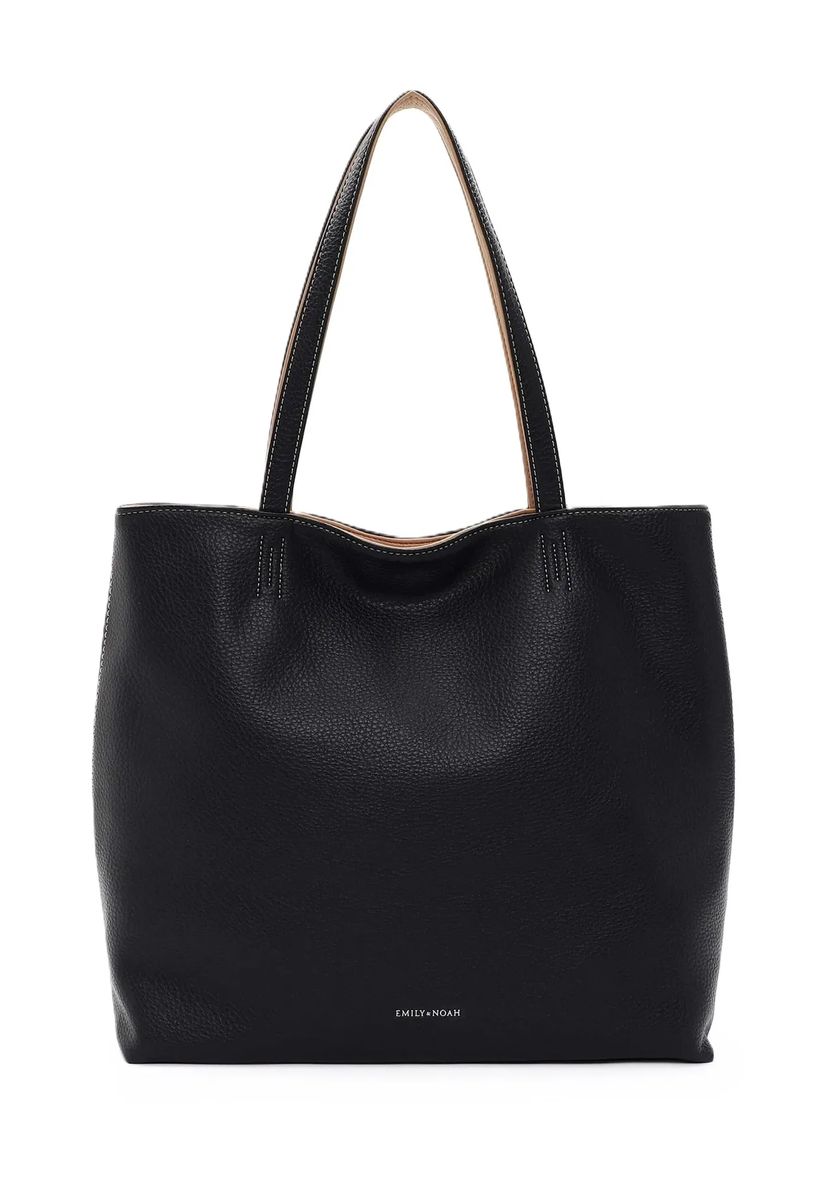 Minimalistischer Shopper aus genarbtem Kunstleder