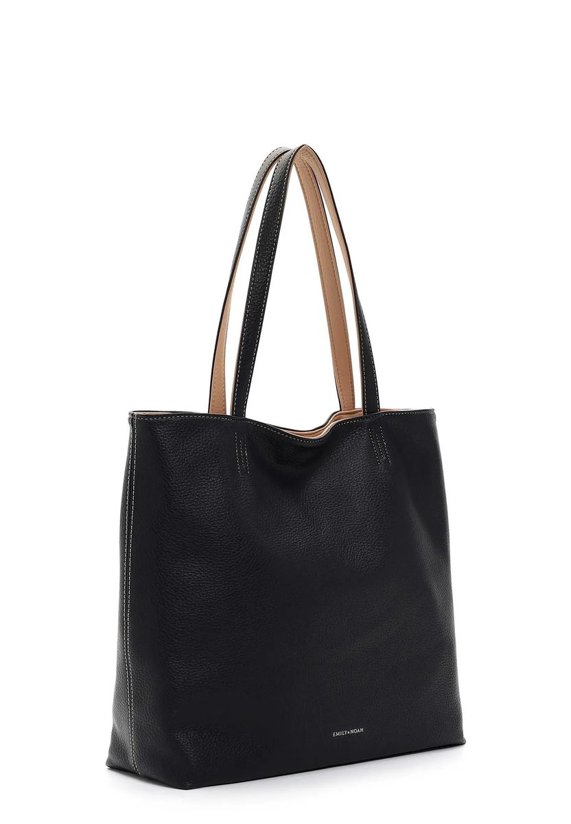 Minimalistischer Shopper aus genarbtem Kunstleder