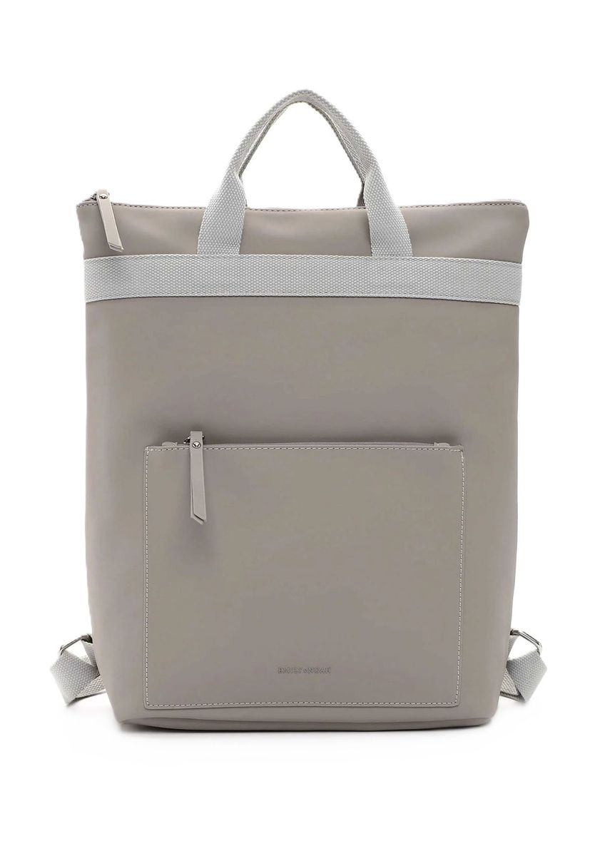 Minimalistischer Strukturierter Rucksack mit Reißverschluss