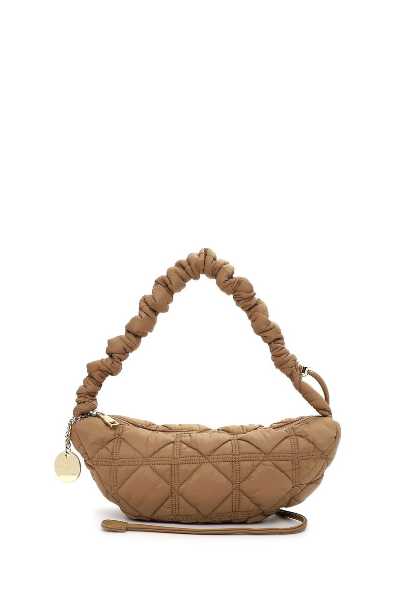 Gesteppte Halbmond-Schultertasche