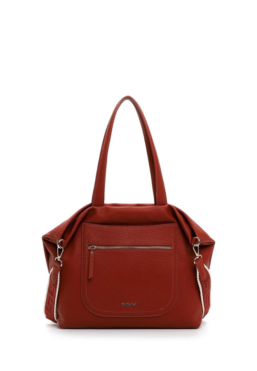 Geräumiger Shopper in genarbter Lederoptik