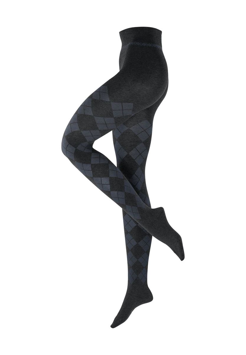 Feinstrumpfhose mit Argyle-Muster