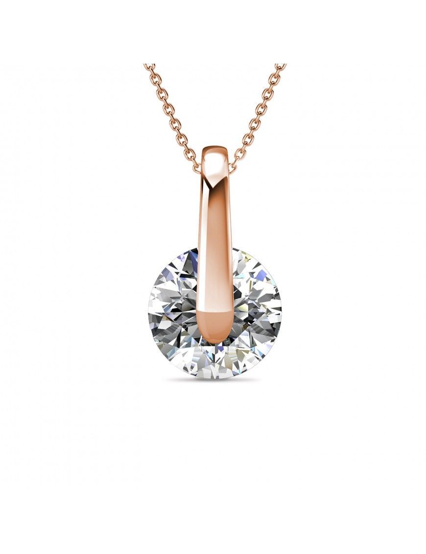 Minimalistischer Roségold-Kristall-Anhänger